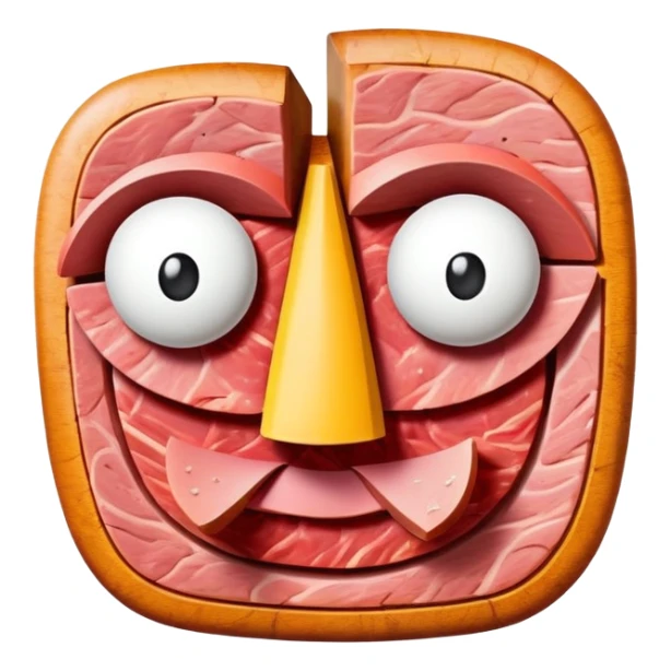 picasso abstract art SPAM MEAT face sculpture  sticker