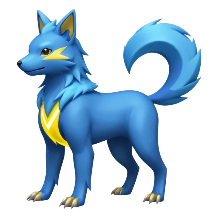 Manectric-Electrike-Yamper-Bolthund-Fakémon-hybrid-creature (full body)  sticker