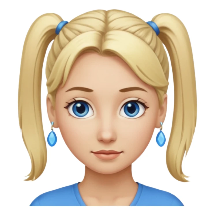 blonde WOMAN pony tail sticker