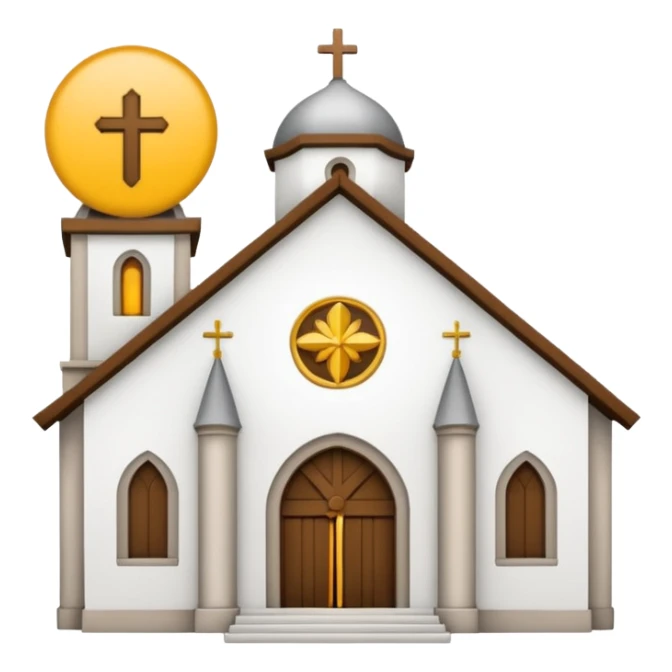 generar emoji de la oblea blanca de la iglesia sticker