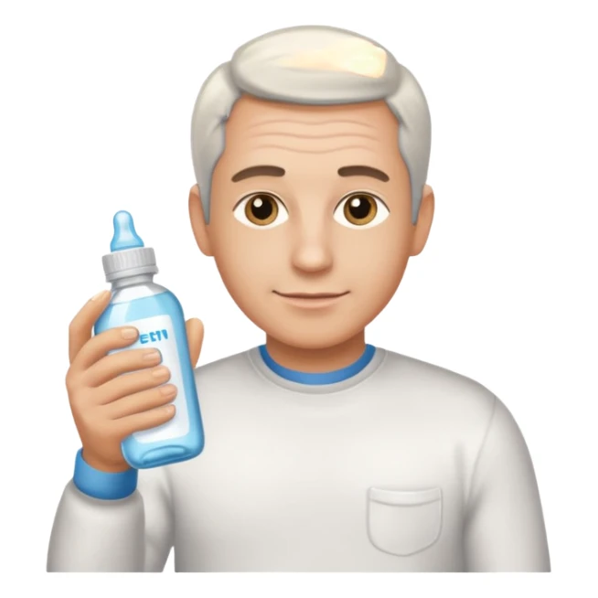 Epstein holding baby oil sticker