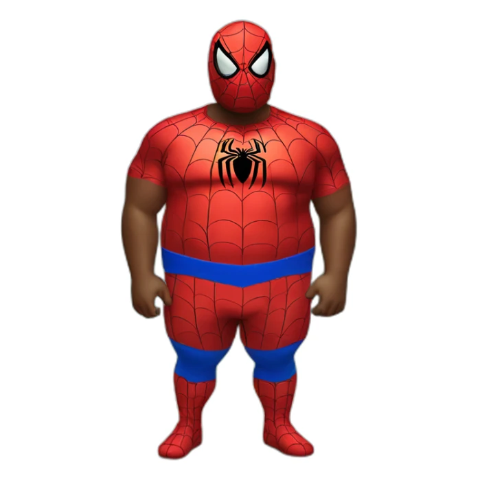 Fat-spiderman-on-an-island sticker