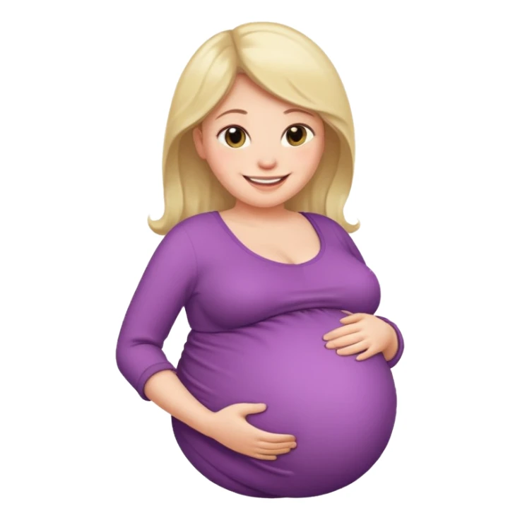 heavily pregnant woman with very very large overdue  belly sticker