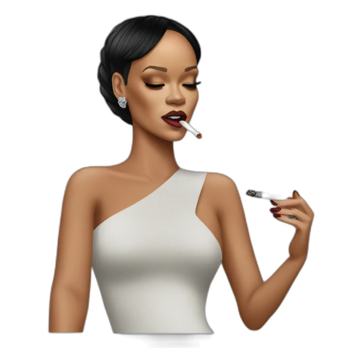Rihanna qui fume une cigarette sticker