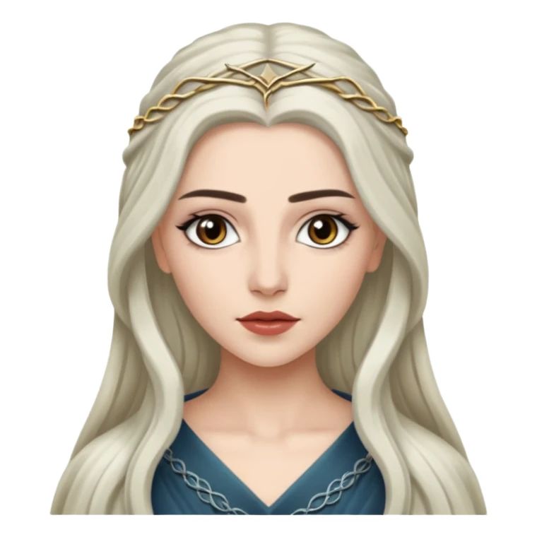Hande Erçel as a lady from game of thrones from Starfall. Her eyes are gray. sticker