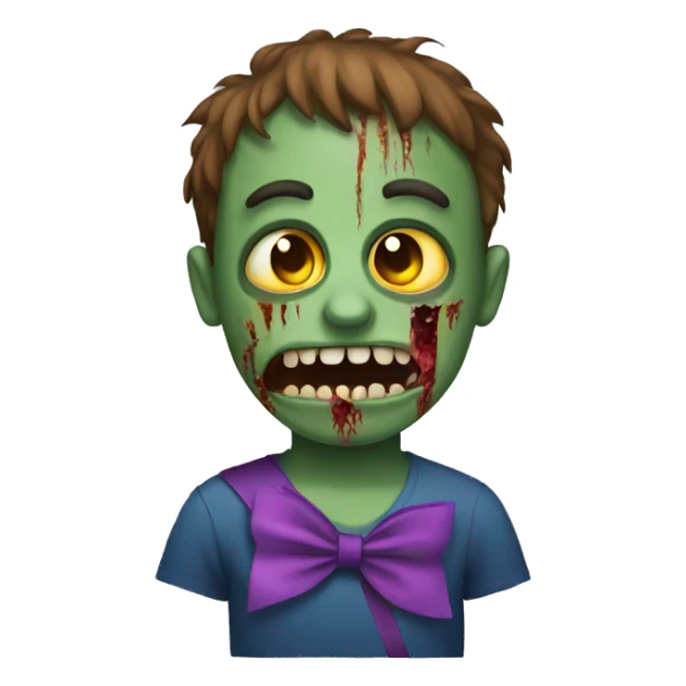 The zombie with the autism ribbon emoji sticker