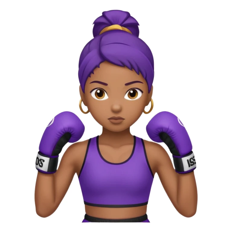 now make a girl whose black in purple kickboxin sticker