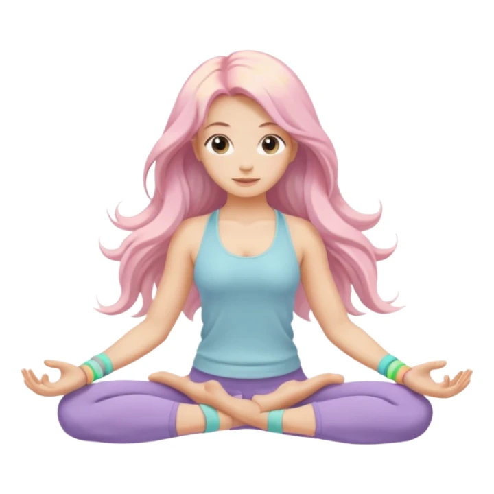 Yoga girl with pastel band sticker