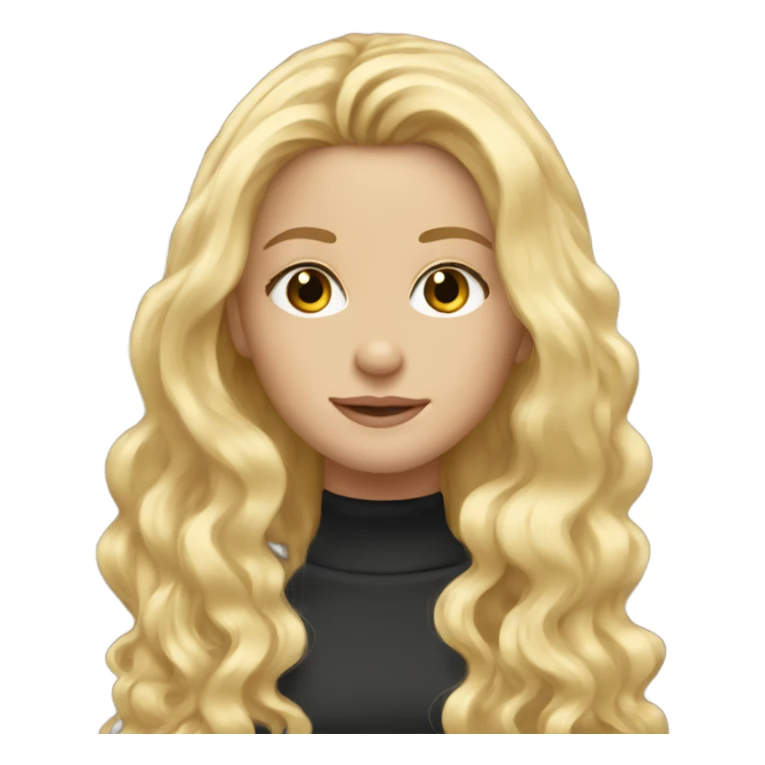 Long blonde hair and long eyelashes  sticker