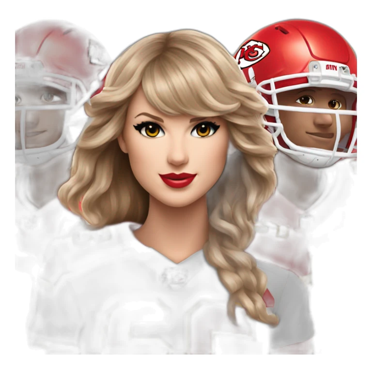 Taylor swift in Kansas City Chiefs jersey sticker