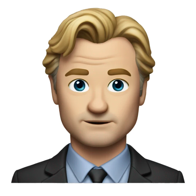 Professional ID photo of Christopher Nolan sticker