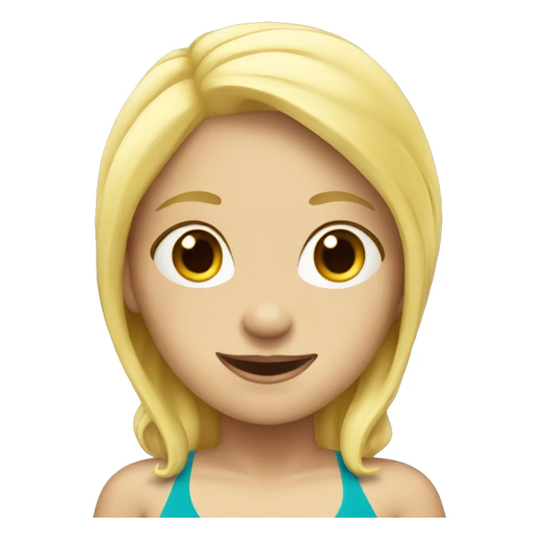 blonde swimmer girl sticker