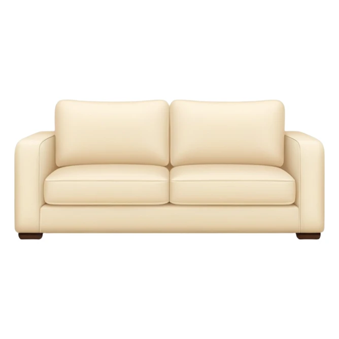 minimalist modern cream sofa with clean lines sticker