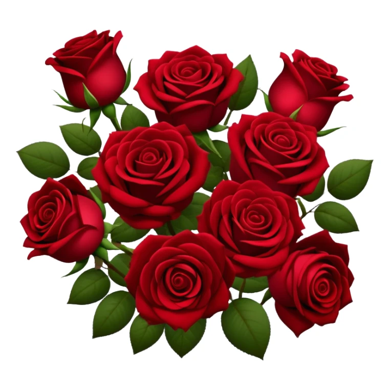 Bouquet of dark red roses sticker