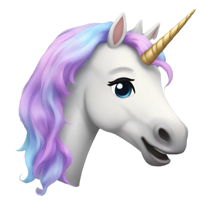 a unicorn that is so so so so happy and she has beautiful dark eyelashes sticker