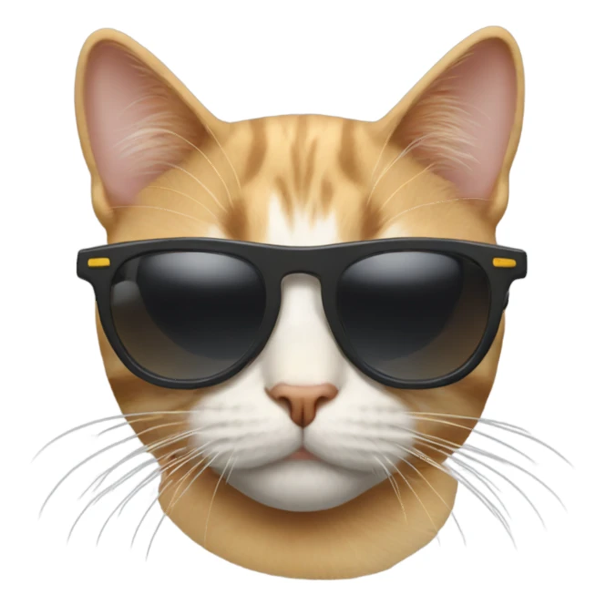 Cat with sunglasses sticker