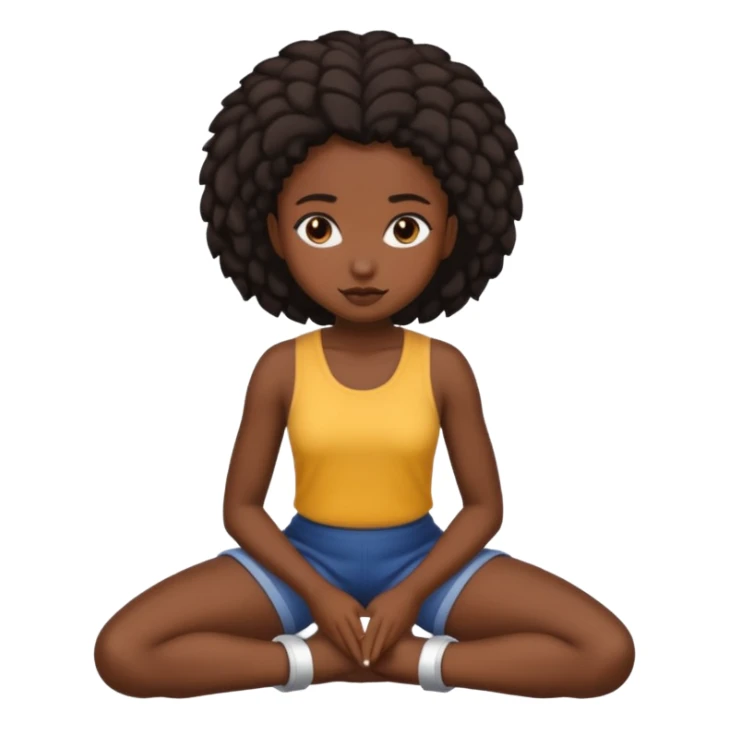 Black girl on her knees sticker
