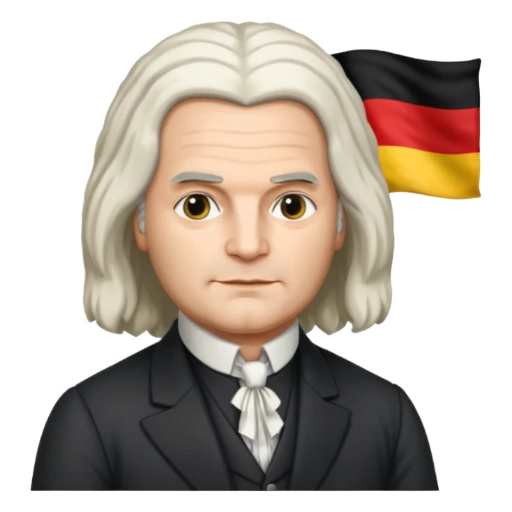 johann sebastian bach german flag sticker