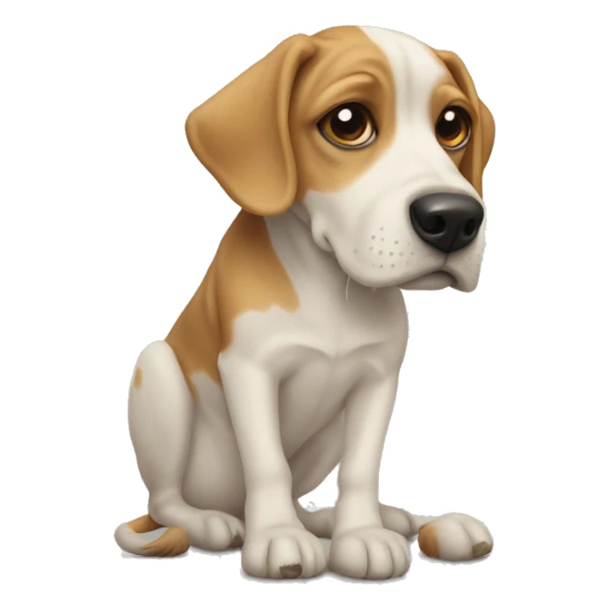 Dog on top of a human sticker