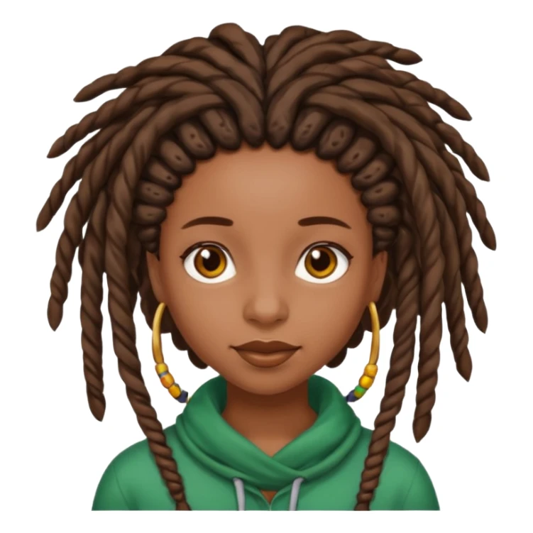 Black girl with locs sticker