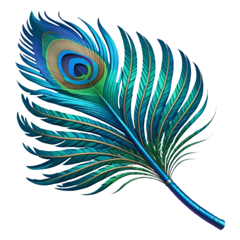 Peacock feather 3d sticker