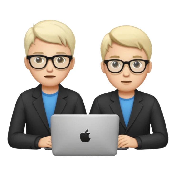 Group of 4 vibe coders, all male and white skinned  sticker