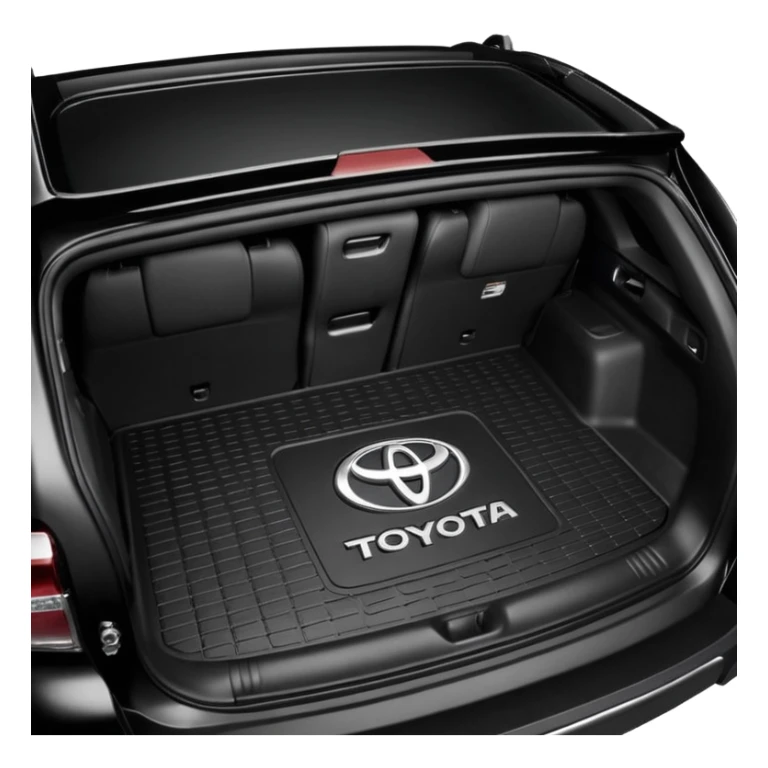 a black textured surface, likely a piece of automotive trim or a floor mat, featuring the branding for a Toyota Fortuner.
 sticker