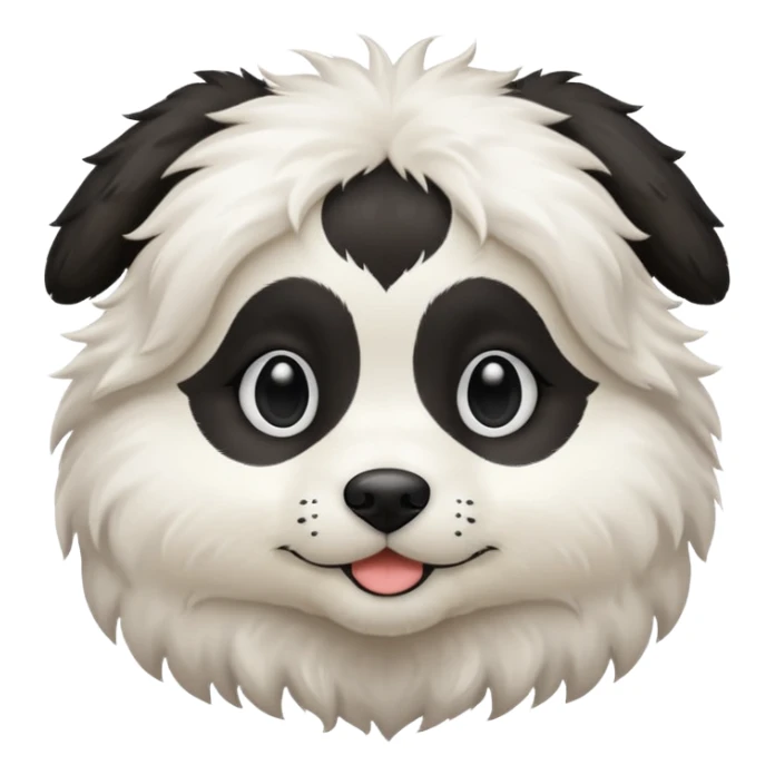 Black and white puppy sticker