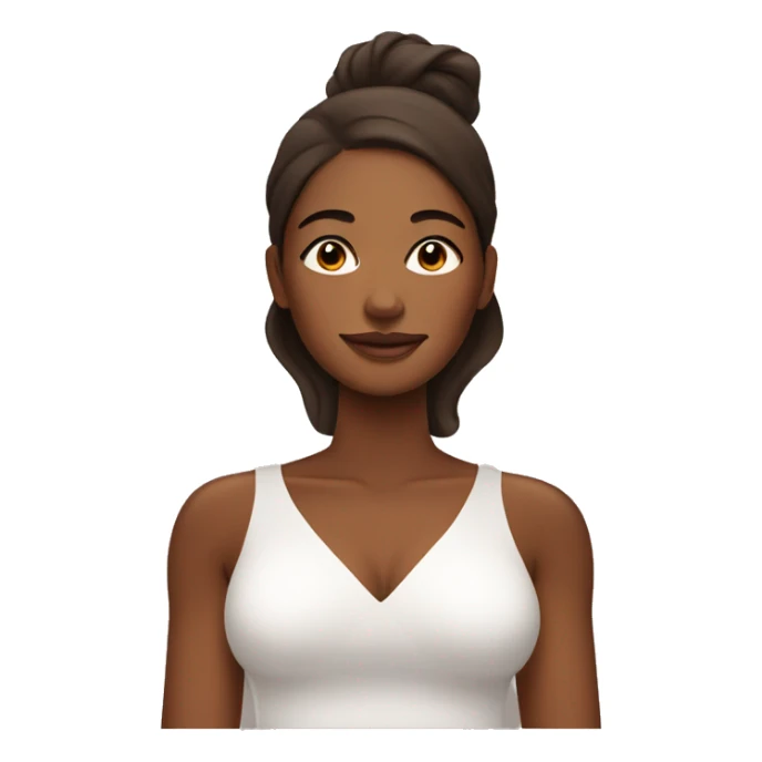 Brown skin woman doing skincare  sticker
