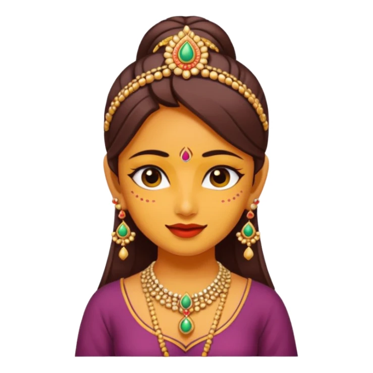 A sanskari girl with bindi and necklace sticker