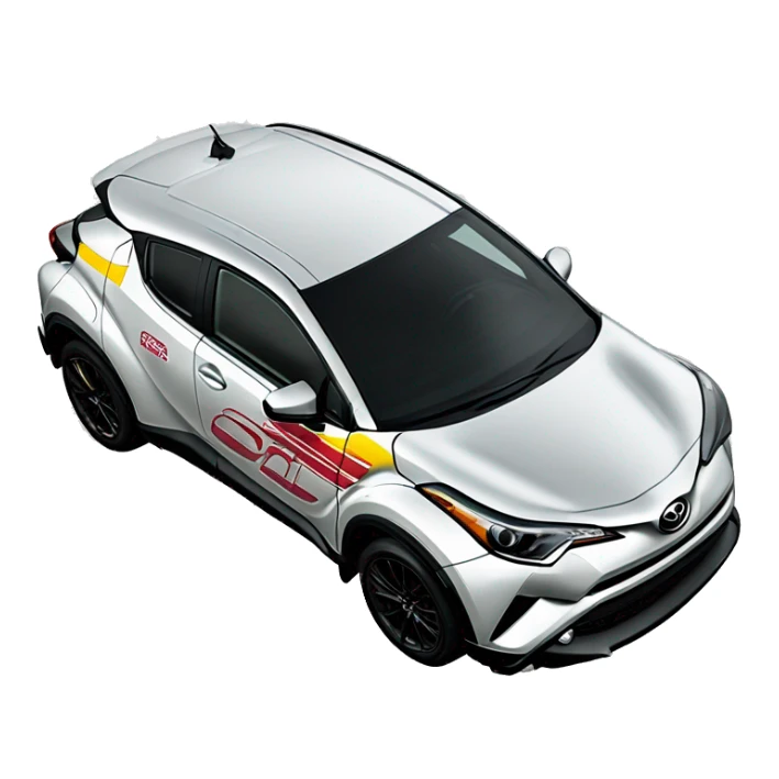 toyota chr with full racing part ad stance sticker