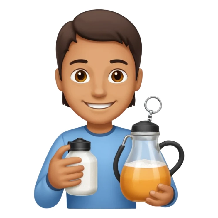 Salt Jug with leash in it hand sticker