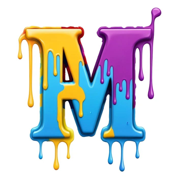 Graffiti the letter W with drippy paint  sticker