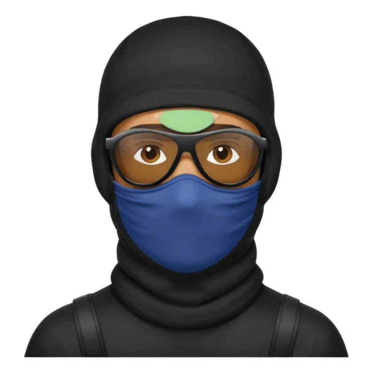 man in balaclava and sunglasses sticker