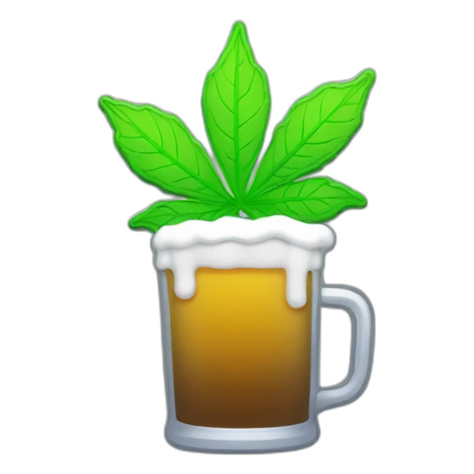 Weed beer rgb Neon ai sticker