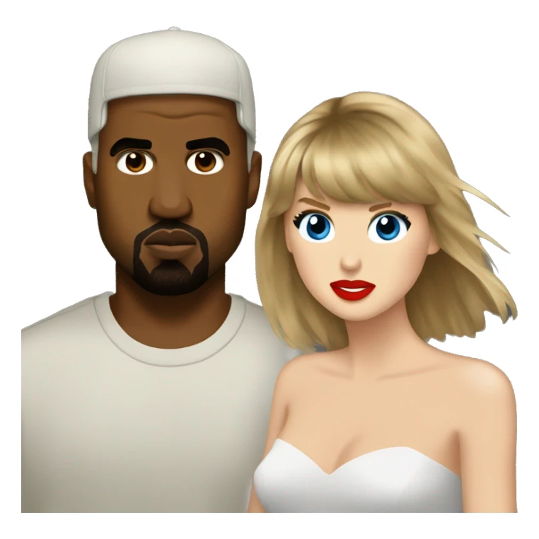 kanye west and taylor swift sticker