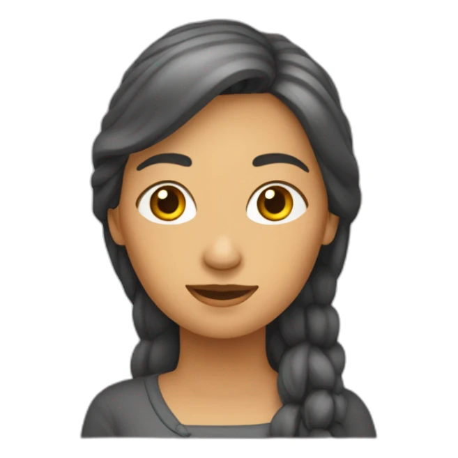 Une femme sur un obergine sticker