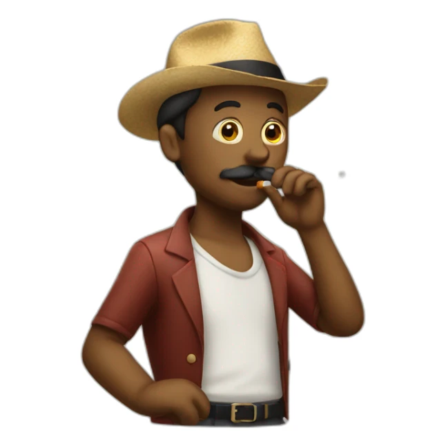 italien smoking a cigarette sticker