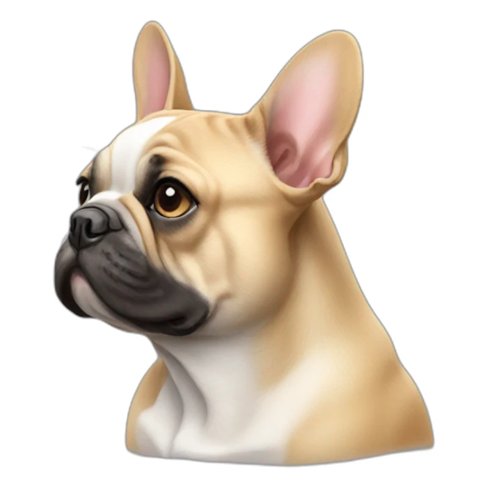 dog French Bulldog in profile sticker