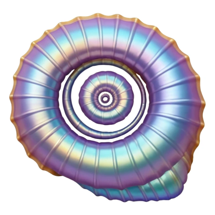 Iridescent seashell  sticker