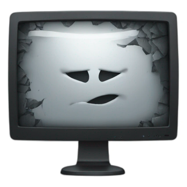 broken monitor sticker