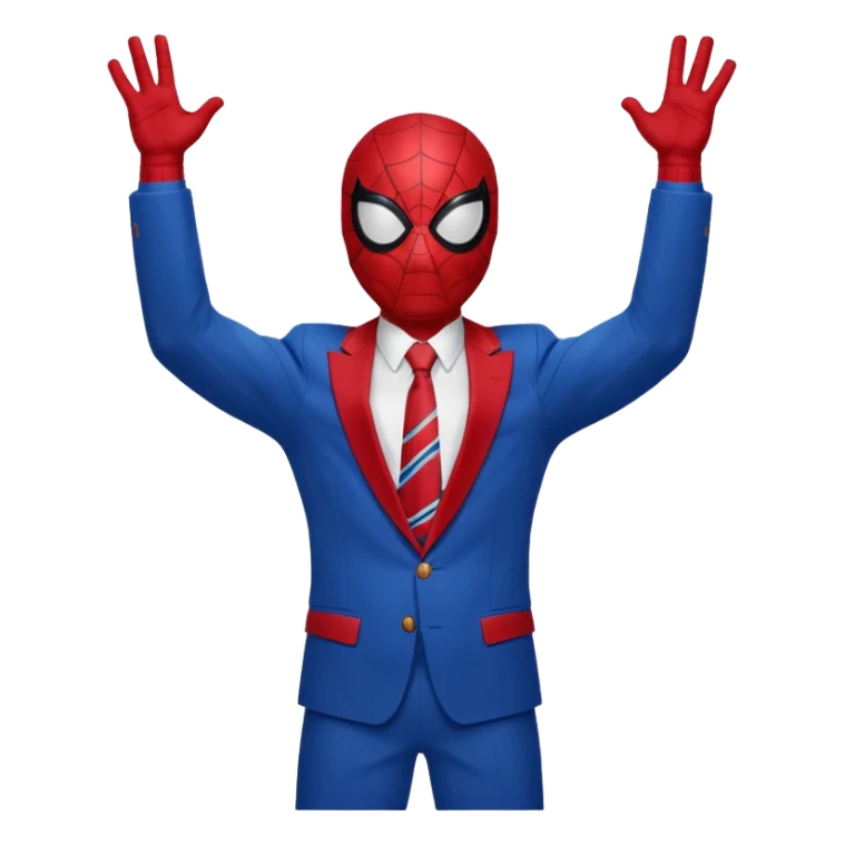 Spider-Man with hands in the air sticker