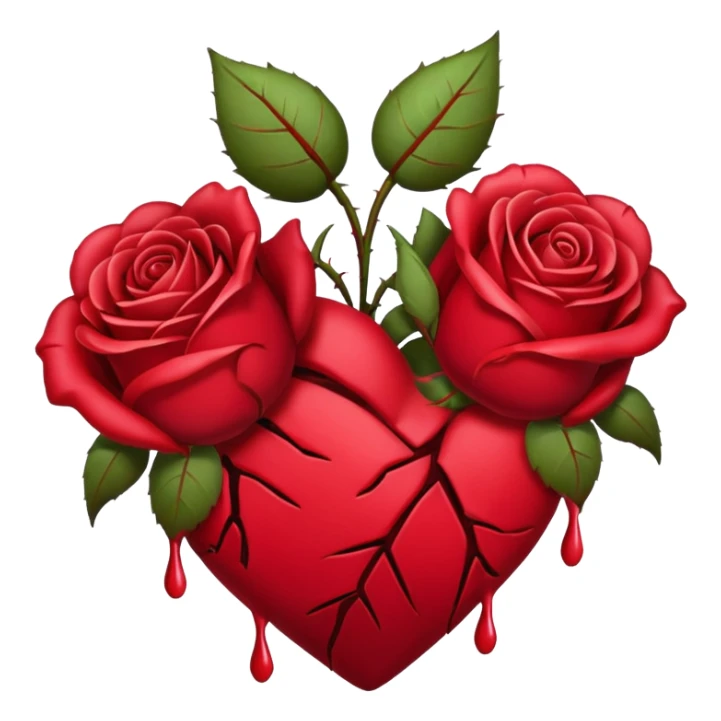 Put The 💔 Emoji And 🥀 Emoji Together In One Image sticker