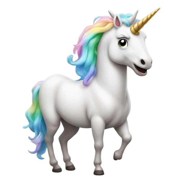 A unicorn farting sticker