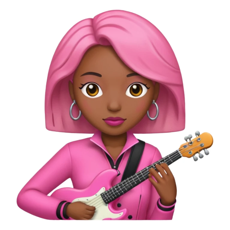 pink musician black woman  sticker
