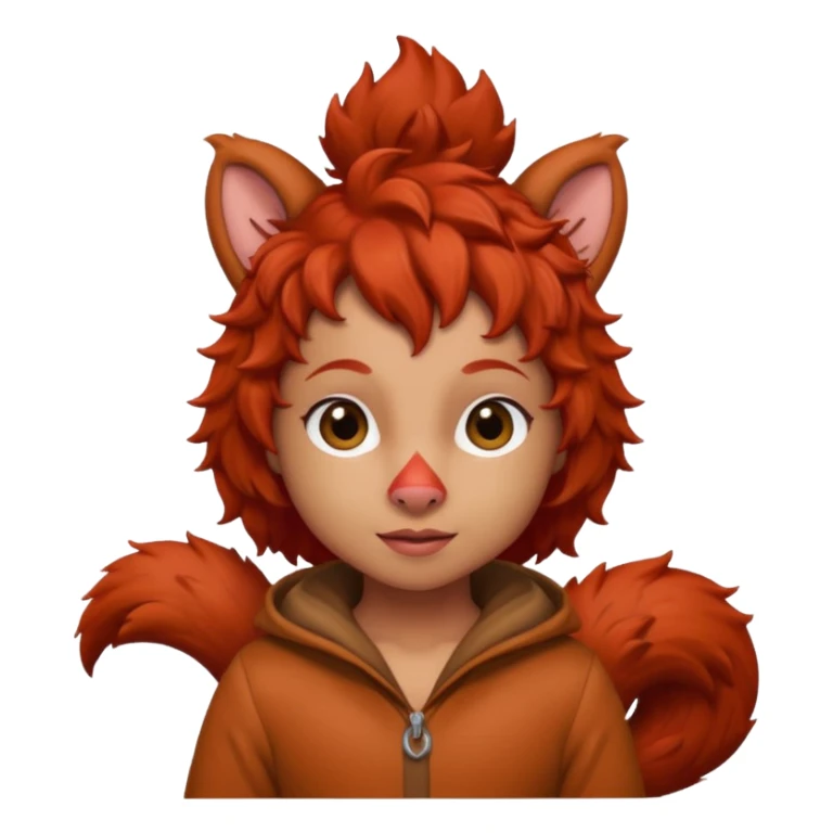 I would like a red feminine squirrel pack, bonus points if you can incorporate red curly hair sticker