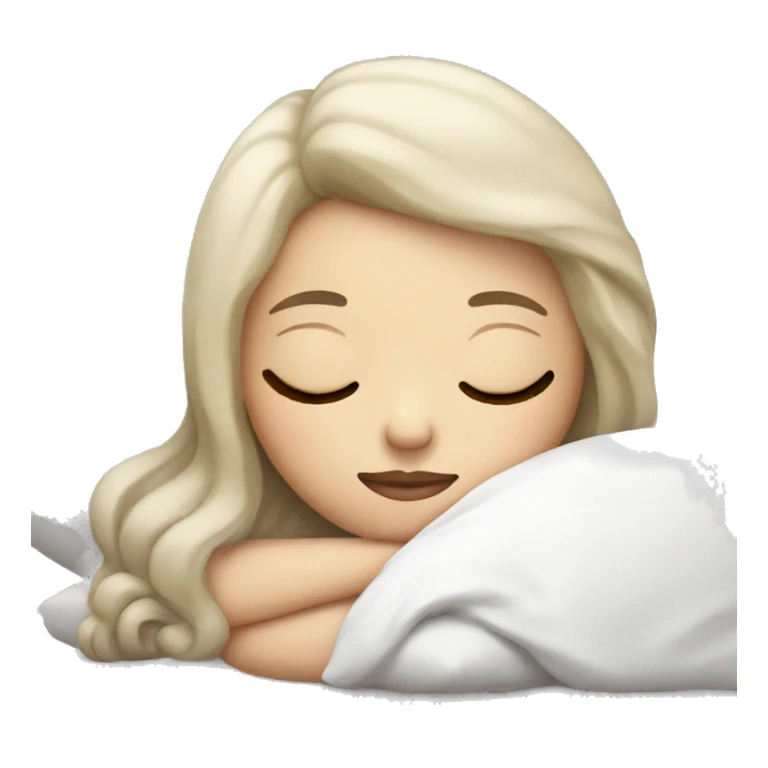 white skin girl sleeping sticker