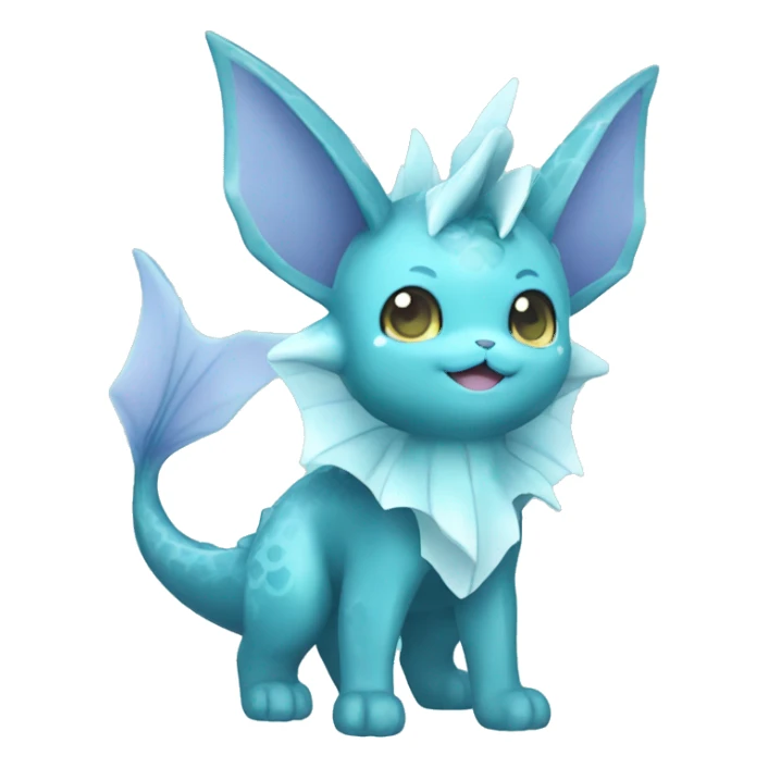 Kawaii Vaporeon full body sticker