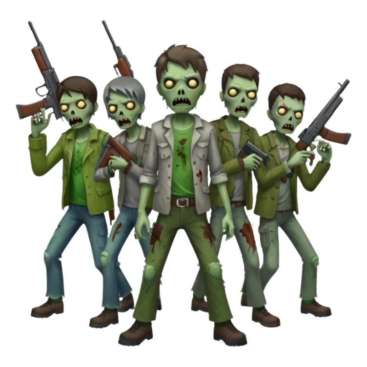Call of duty Zombies con armas de fuego  sticker