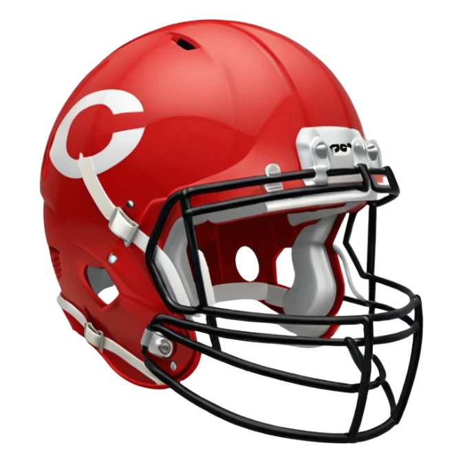 college football player helmets red  sticker